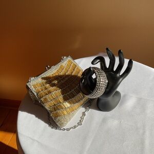 Gorgeous Vintage 90’s Wide Cuff Metal Bubble Bracelet